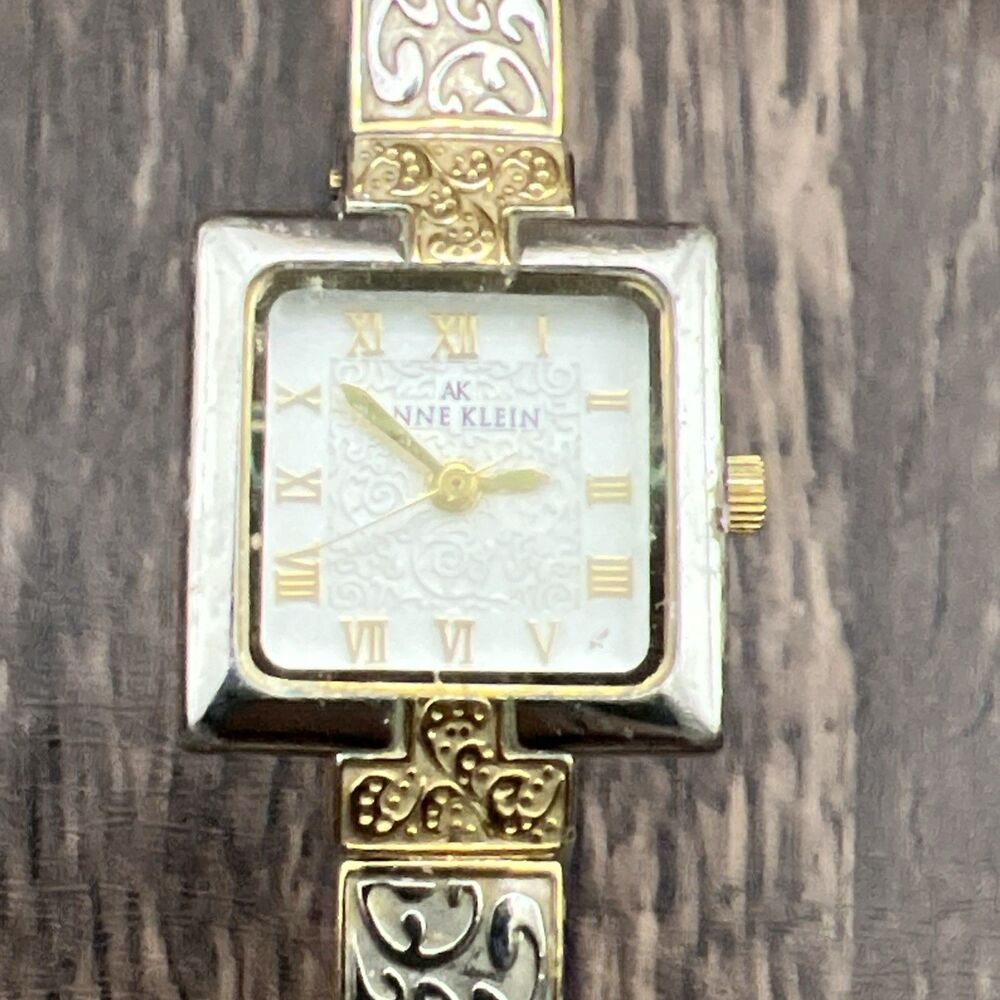 Vintage Anne Klein Two Tone 10/5255 Thai Movement Ladies Watch Quartz Stainless - Picture 3 of 11